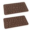 3D 26 Letters Shape/0-9 Numers Chocolate Molds Happy Birthday Words Cake Mold Pudding Dessert Decoration Mould