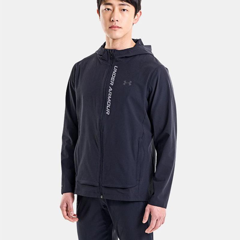 Under Armour UA Sun Protection Series с буквенным принтом и логотипом, приталенная куртка с капюшоном, мужская верхняя одежда, черный 1376794-002