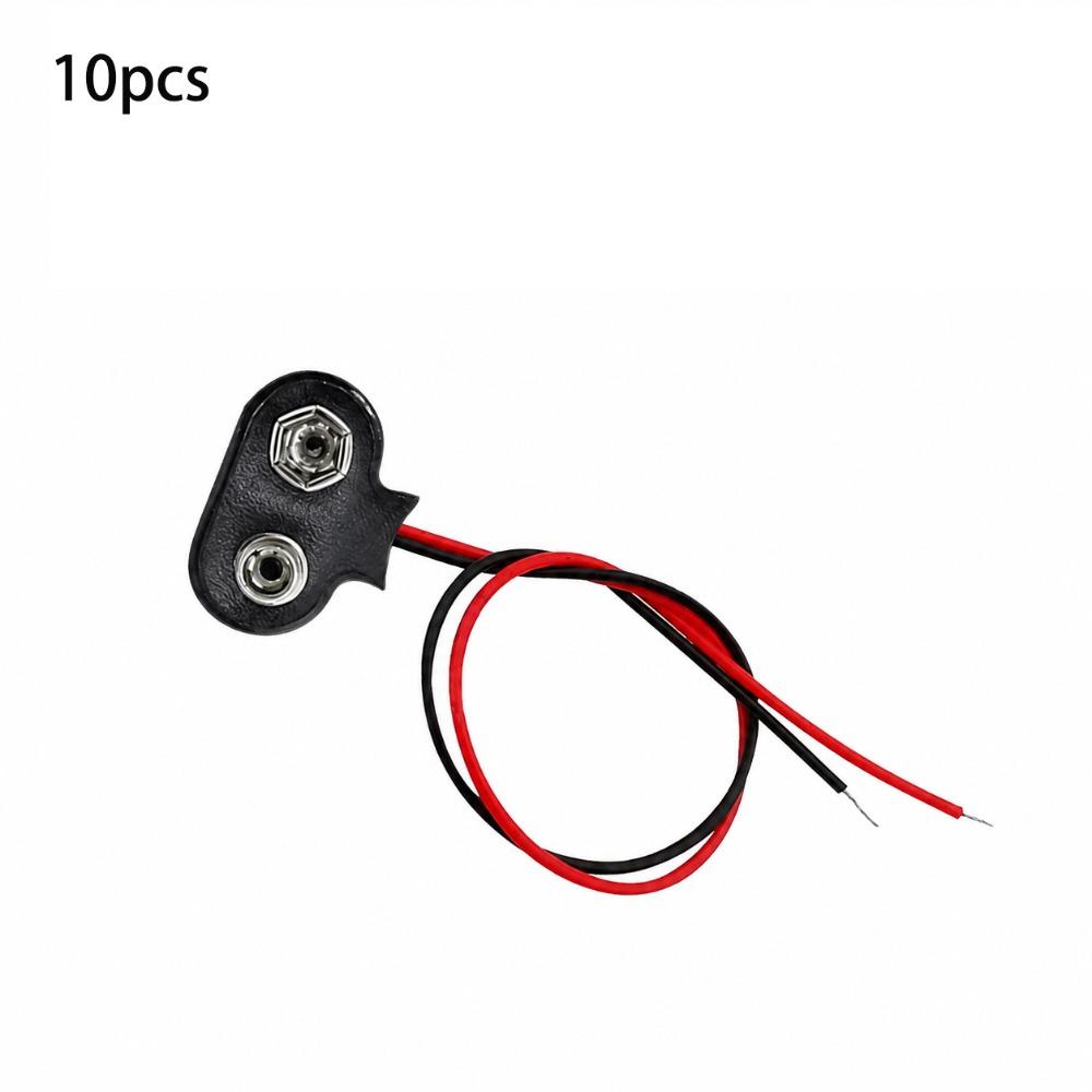 10pcs T-type Battery Clip Connector 9V DC Power Plug Professional Battery Snap Electronic Projects