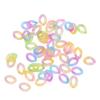 50 шт. Цепочка из цветных акриловых звеньев, съемная, открытая, для изготовления украшений своими руками, декоративная застежка-цепочка