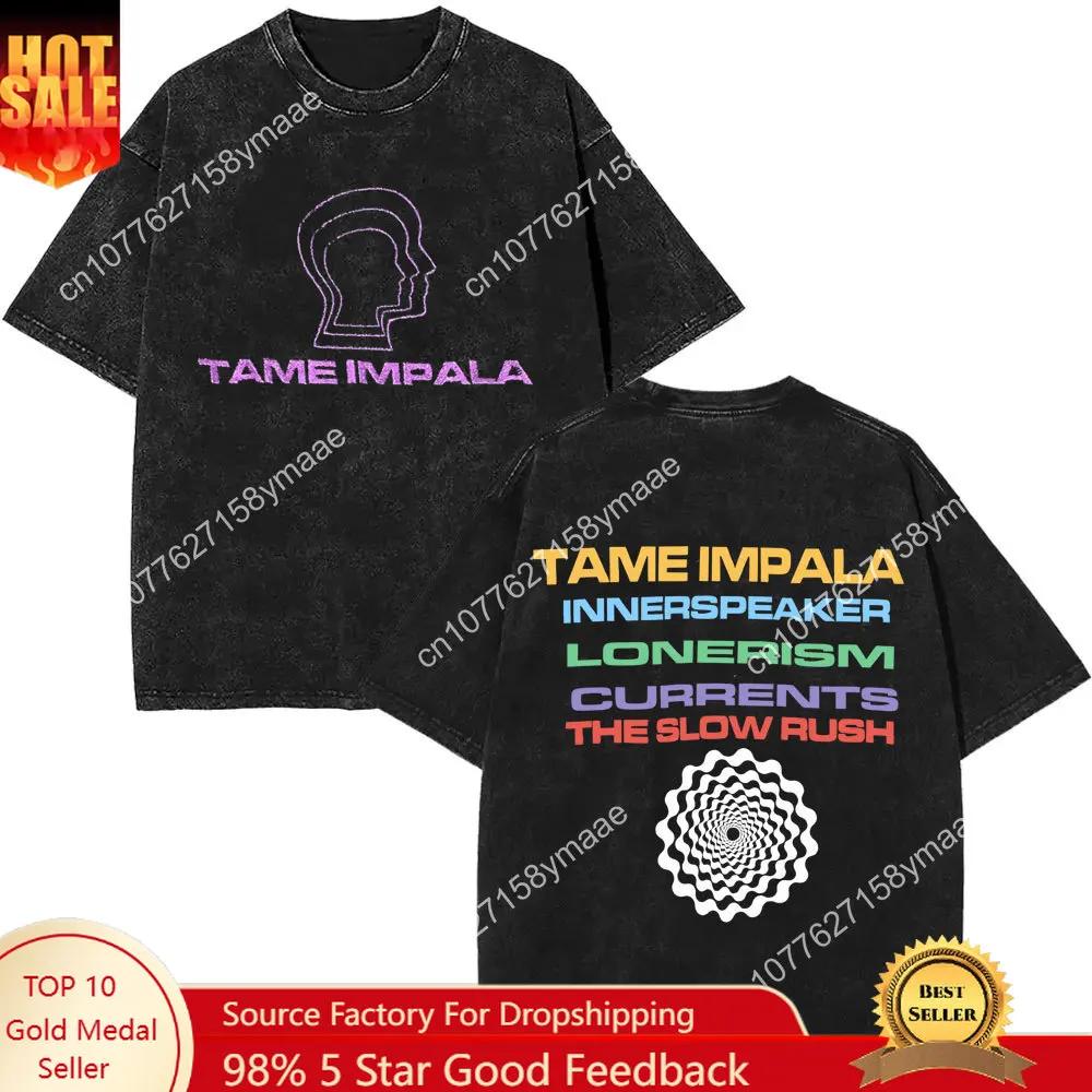 Washed Pop Rock Band Tame Impala Album Logo T Shirts TInner Speaker T-shirt Lonerism T Shirt Currents T-shirts The Slow Rush Tee