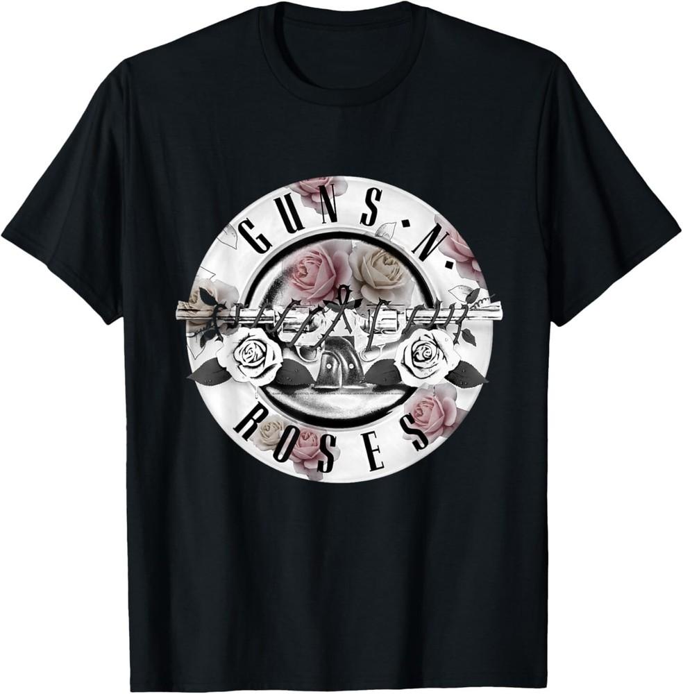 Официальная футболка Guns N' Roses с цветочным пулевым принтом и коротким рукавом