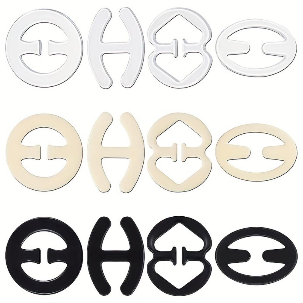 12 шт. Невидимые зажимы для бретелей бюстгальтера, нескользящие пряжки скрывают бретели бюстгальтера для создания образа без бюстгальтера.