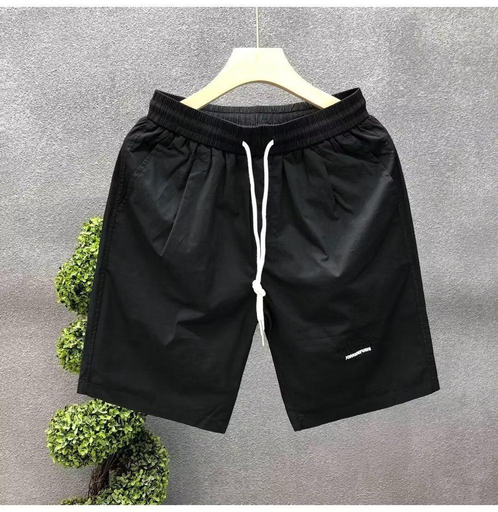 Мужские дышащие летние шорты из стираного хлопка - Свободные, прямые, универсальные для пляжа