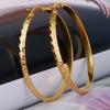 Stainless Steel Round Hoop Earring For Women Gold Color Fine New Charm Women 'S Ear Ring Fashion Jewelry Nice Pattern Cn