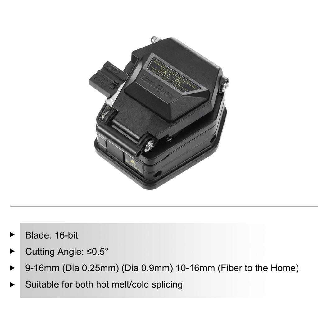 Скалыватель оптических волокон uxcell, машина для резки оптических волокон, инструмент для холодной сварки, режущий станок, функция 3 в 1, вольфрамовая стальная пластина для оптического волокна