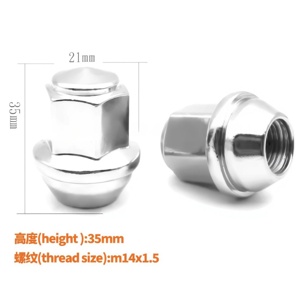 M14x1.5 Wheel Lug Nuts for Ford Mustang Edge Taurus for 2013 Dodge Durango High Strength Steel Hub Bolts 5/10pcs Anti-Rust