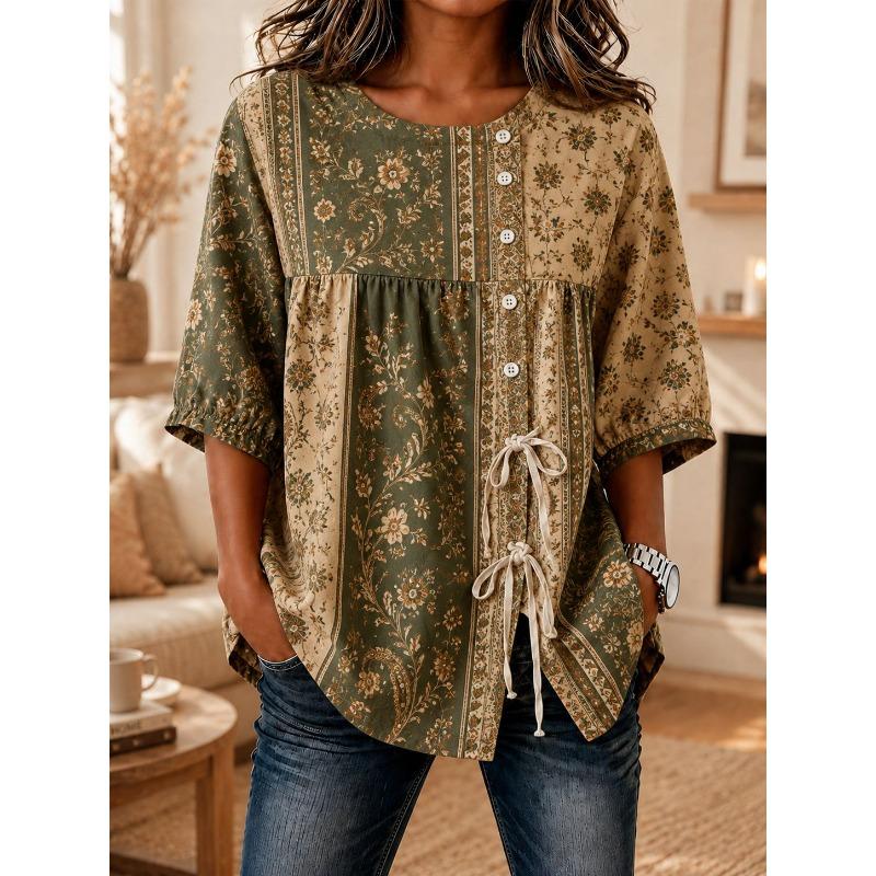 Summer Casual Women's Half Sleeve Shirt, Fashion 3D Stereo Print, Loose Simple Version Skin-Friendly Breathable Daily Top