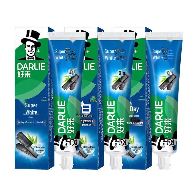 Darlie Fresh Bamboo Charcoal Deep Clean Toothpaste, 3-Pack