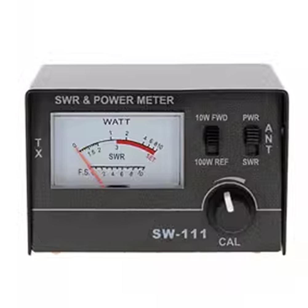SW111 КСВ-метр и измеритель мощности 100 Вт для антенн CB-радио Аналоговый прибор с переключателями мощности 10 Вт и 100 Вт и разъемами на задней панели