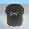 Plush Winter Baseball Cap With Embroidered Butterfly Bow Design For Daily Wear