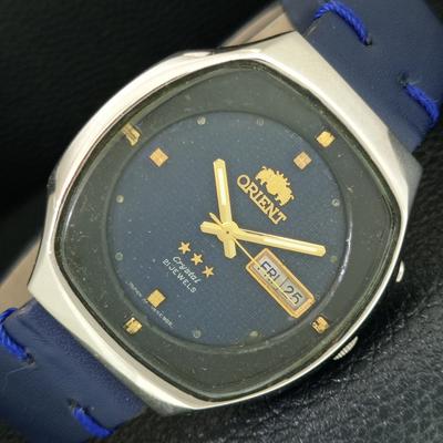 ВИНТАЖНЫЕ ORIENT CRYSTAL АВТОМАТИЧЕСКИЕ 46941 ЯПОНИЯ МУЖСКИЕ ОРИГИНАЛЬНЫЕ ЧАСЫ С ЦИФЕРБЛАТОМ a704913-1