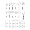 12pcs 2.8in Double Headed Memo Clip Metal Card Holder Wire Photo Clamp for Hanging Photo Display