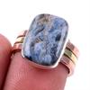 Natural Pietersite Gemstone 925 Solid Silver Jewelry Two Tone Ring S.6.5US N1u10