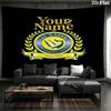 Al Nassr Crest Custom Name Wall Tapestry Aesthetic Wall Hanging Printed Fabric Blanket Decorative Tapestries For Bedroom Living Room Home Decor