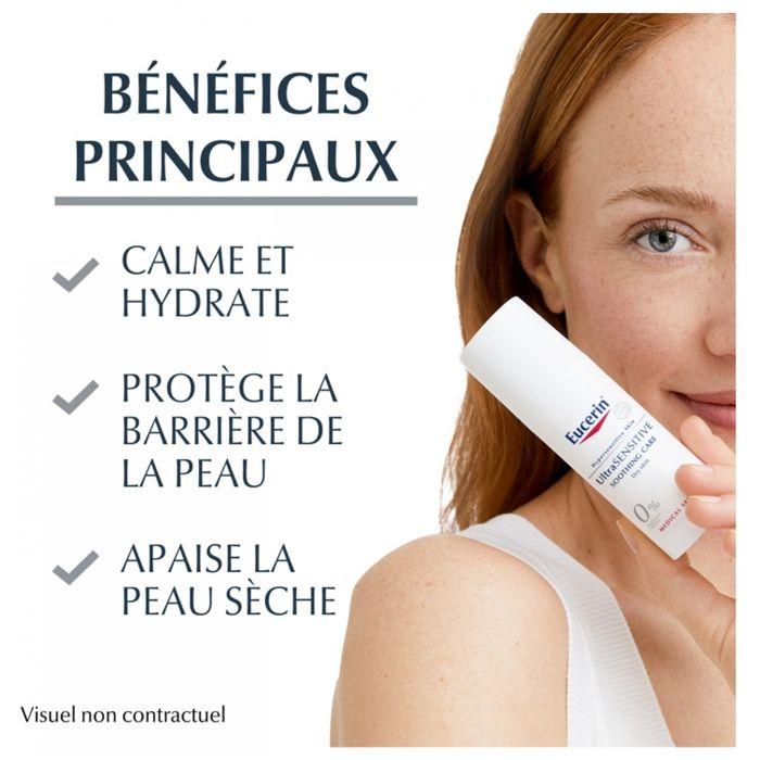 Soin Apaisant - EUCERIN - Ultra Sensible - 50ml - Hypoallergénique - Peaux Sèches