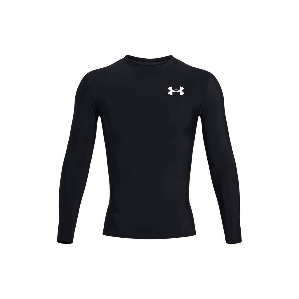 Under Armour HeatGear® OG Compression с длинным рукавом и круглым вырезом, с логотипом, облегающая тренировочная рубашка для мужчин, черный цвет 1387696-001