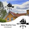 Creative Vintage Sailing Weather Vane Iron Funny Wind Speed Spinner Vane Garden Decorations Household Patio Yard Decoration