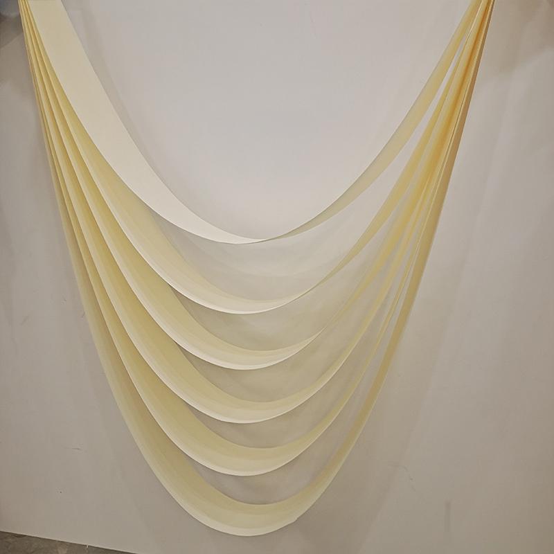 Wedding Ceiling Cloth Curtain 6 Layer Wave Curtain Drapery Fabric Draping Birthday Party Ceremony Reception Wall Hanging Decor