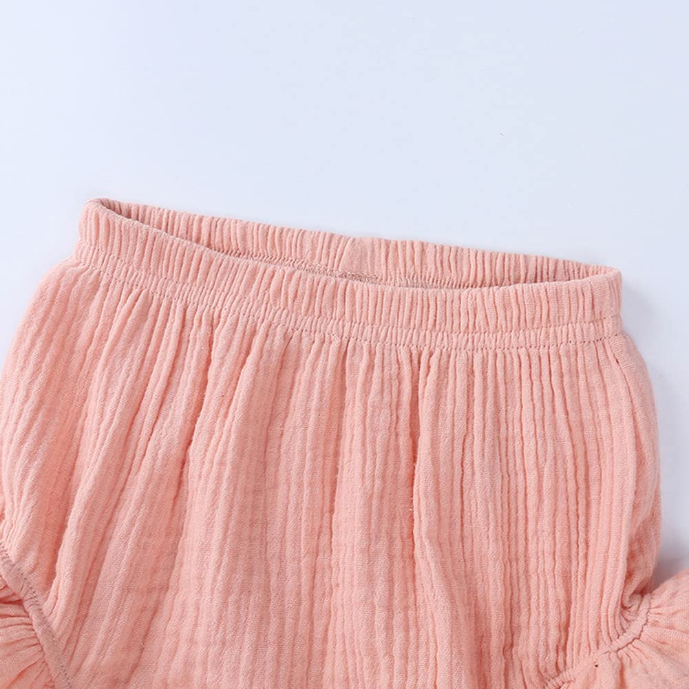Baby Pumpkin 2 Gauze Over Training Pants or Summer Pink White 70 [KISBINI] Clothes, Overpants, Bloomers, Shorts, Pants, Underwear, Pieces, Cotton,