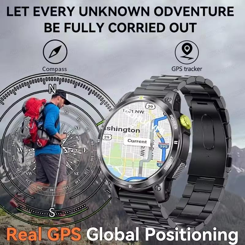 2025 New Outdoor Professional GPS Trajectory Smart Watch 1.5"HD Screen Waterproof Bracelet BT Call Smartwatch Men for Android IOS