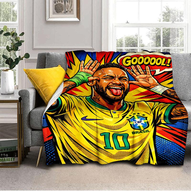 Neymar Celebration Blanket Outdoor Flannel Blanket for Camping, Hiking, Garden Parties, Picnic Essentials,gift for family and friends