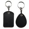 Vintage Pu Leather Keychain Protective Case Door Lock Access Control Tags Card Bag Key Tag Ring