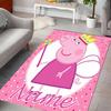 Custom personalization Peppa Pig Area Rug - Perfect For Kitchen, Bathroom,Laundry Room Decor Large Size Available,Gift All Seasons