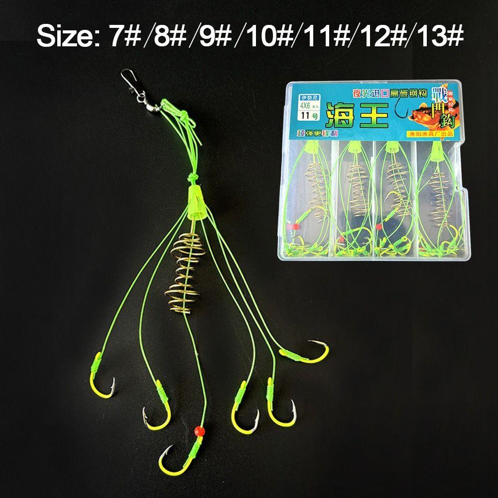 Carbon Steel Explosion String Hook Method Leader Stainless Steel Feeder Hook  Fishing