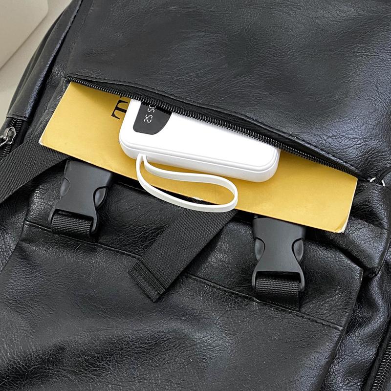 Деловая сумка для компьютера из мягкой искусственной кожи, мужской дорожный рюкзак, большой емкости, студенческий рюкзак