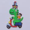 Soft Glue Cartoon Dinosaur Cake Toppers Kids Boys Happy Jungle Safari Birthday Cake Decor Dinosaur Theme Party Cake Decor