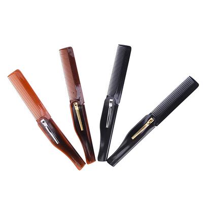 1 шт. Складная расческа для волос, карманный зажим, расческа для усов, бороды, инструмент для укладки волос