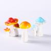 Desktop Ornament Realistic Looking Creative Shape Resin Mini Artificial Mushroom Statue Garden Figurine for Home