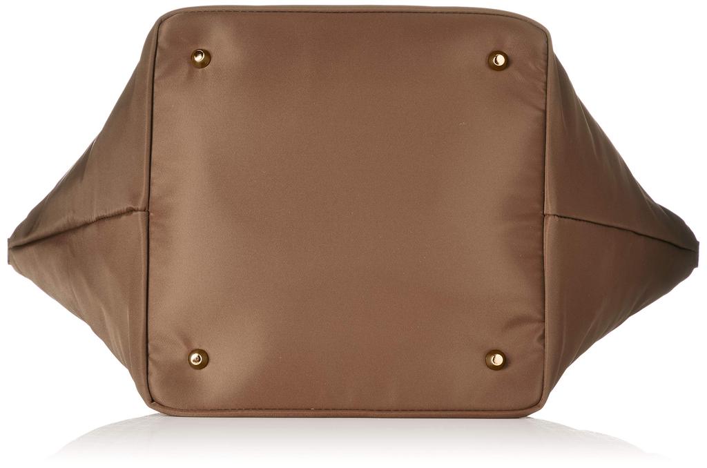 Сумка-тоут из нейлона с ручками из натуральной кожи, бежевый мокко [Lux] vin1b-18r004p-00s