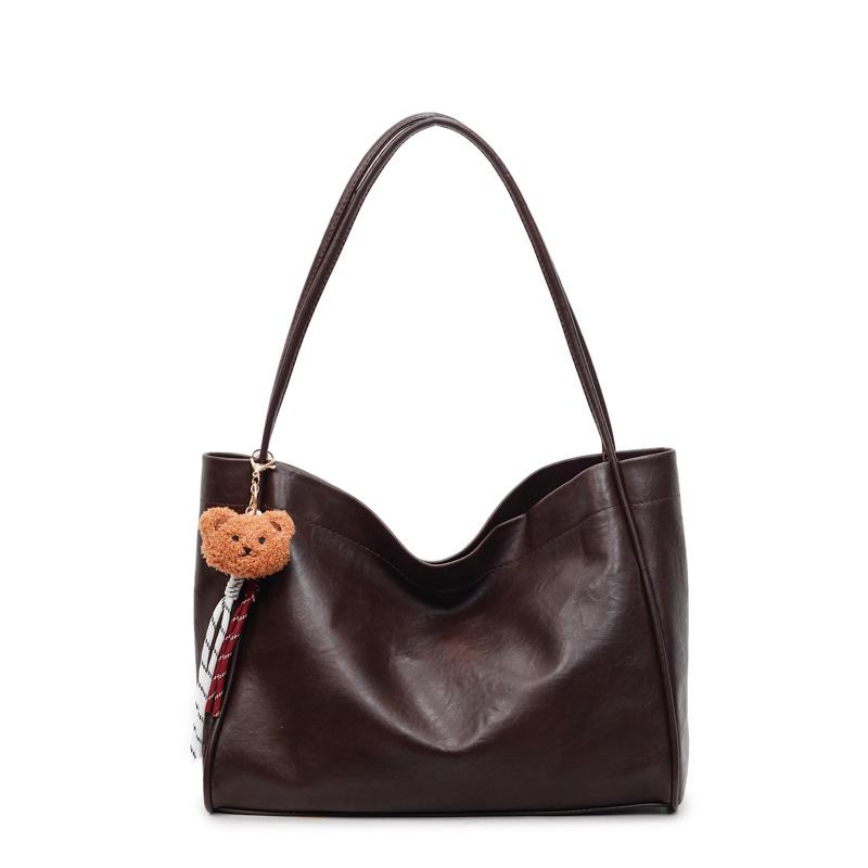 Портативная сумка-тоут Женская ретро-сумка Сумка через плечо для поездок на работу Сумка подмышку из мягкой кожи