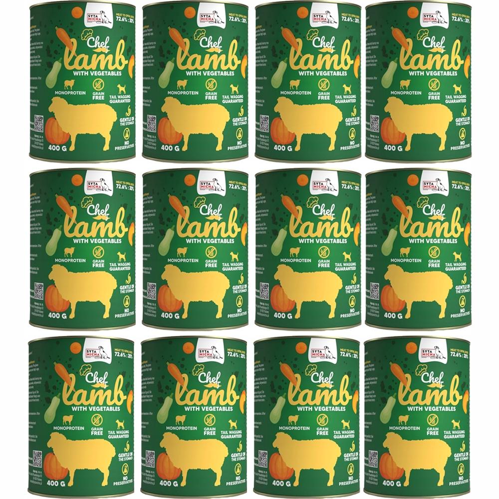 Syta Micha Lamb With Vegetables Wet Dog Food Can 12X400G