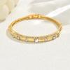 New European and American Love Bracelet for Women, High End, Full Diamond Exquisite Bracelet, Hollow Square, Light Luxury Handma