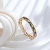 Кольца на палец с оливково-зеленым цирконием для женщин, классические винтажные ювелирные изделия, штабелируемые