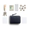 Bellroy Compact Zipper Wallet with Card Coin and Key Storage Navy L-Pocket Pockets, Purse, -