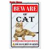 Винтаж Остерегайтесь собаки, металлический знак, предупреждение об опасности, защищенная собака питбуль, без бала, настенный декор, украшение частной территории, WY45