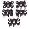 5Pcs 6 Holes Rca Female Stereo Audio Jack Av Audio Input Socket Connector