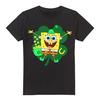 SpongeBob SquarePants Mens Spongey Four Leaf Clover St Patricks Day T-Shirt