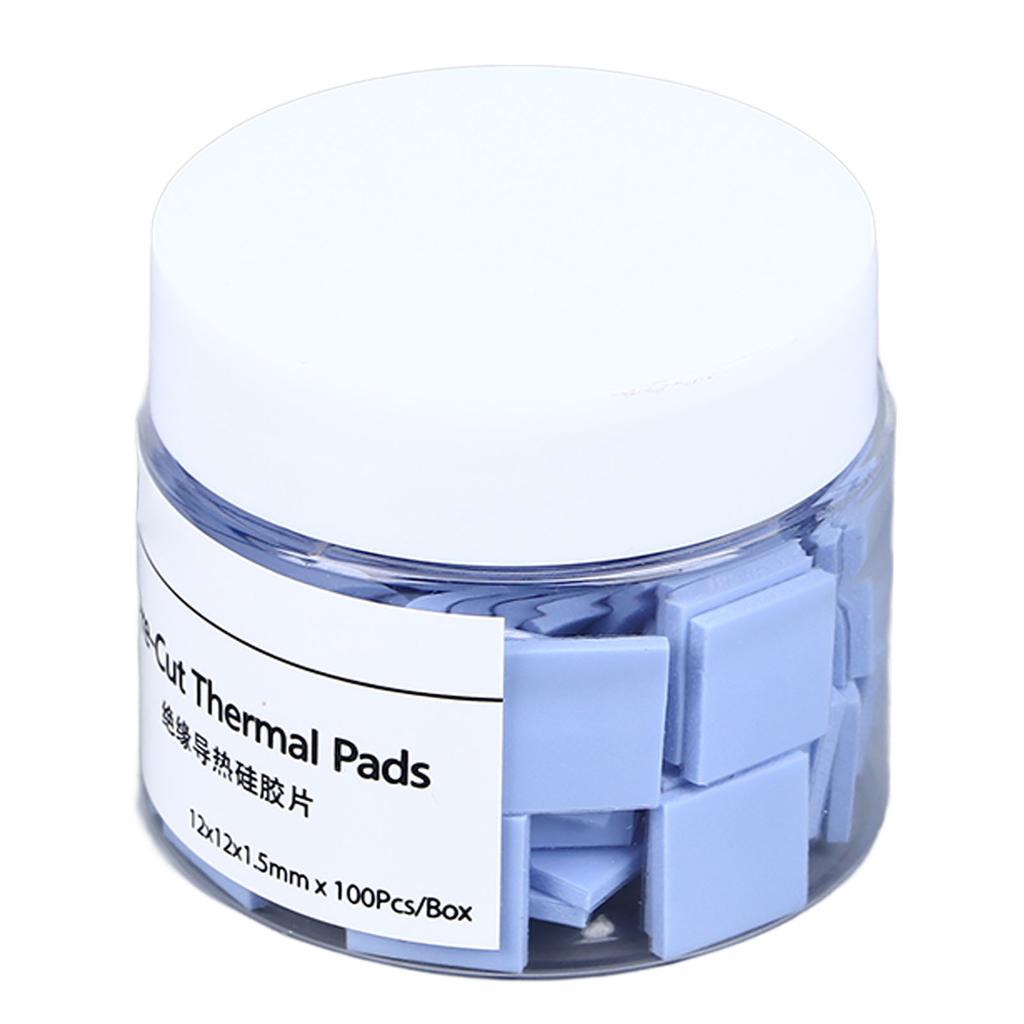 100 шт. теплопроводящая силиконовая термопластина для микросхемы LED IC SMD DIP синяя