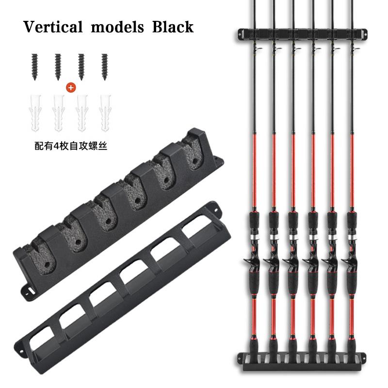 1 пара настенных кронштейнов для удочек, настенный кронштейн для удочек из АБС-пластика, ручка из пенопласта, многослотовый дизайн для хранения удочек и рыболовных инструментов