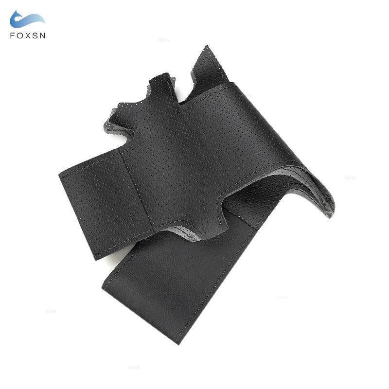 Черные автомобильные аксессуары, внутренний чехол на руль, кожаная отделка для Hyundai Veracruz ix55 Vera Cruz 2007 2008 2009 2010 2011