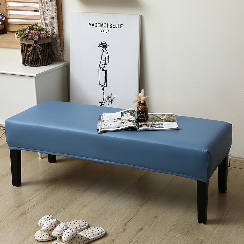 Waterproof PU Leather Long Bench Cover for Piano Chair Bedside Shoe Bench Home Decor Accessories