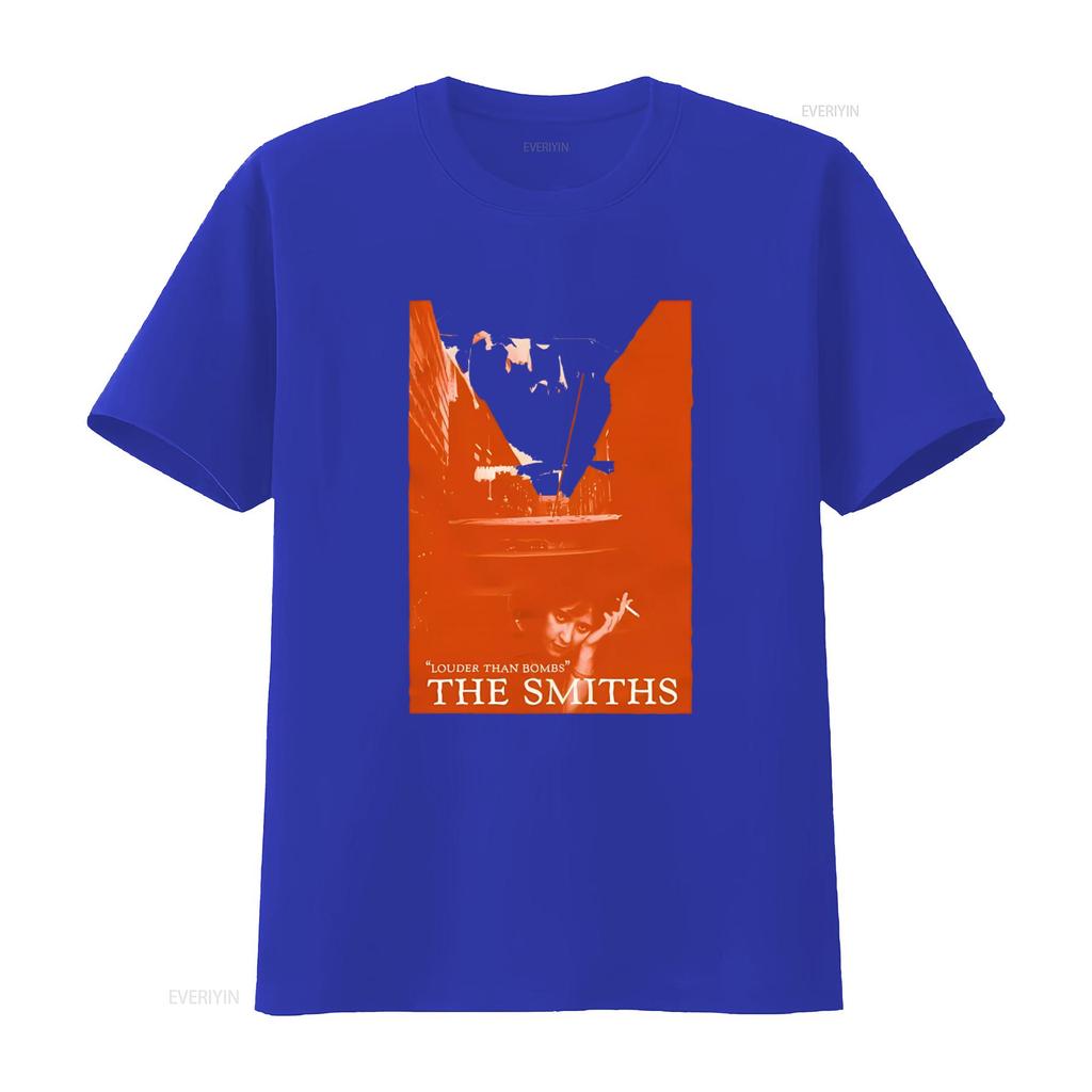 The Smiths Louder Than Bombs 1987 Промо Органическая футболка винтажная Стиранная Удобная с принтом Топ для повседневной носки Немного