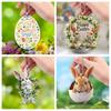 Colorful Acrylic Easter Bunny Egg Hanging Ornament Cute Cartoon Car Decor For Home