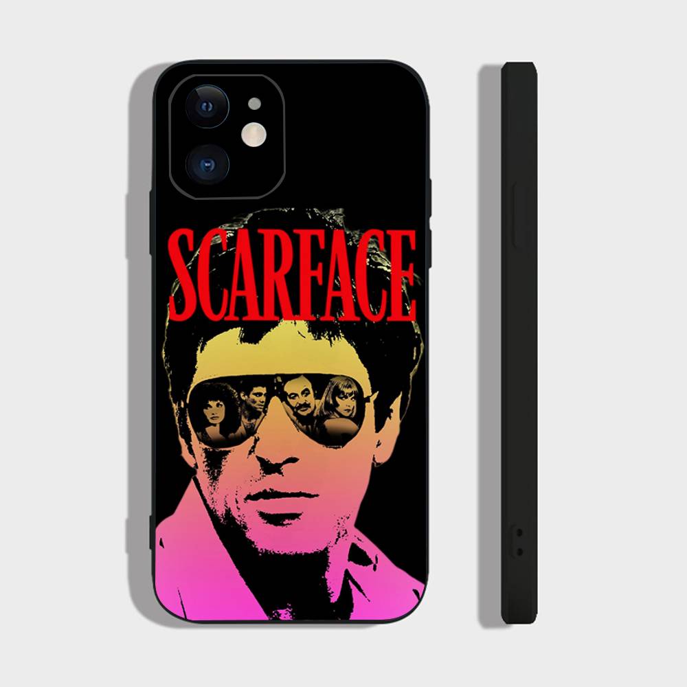 Классический чехол для телефона Tony из фильма «Лицо со шрамом» для IPhone 17 Air 16 15 14 13 Pro Max 11 12 Черный силиконовый чехол