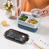 Lunch Box with Soup Bowl for Student Office Worker Microwave Heating Double-layer Box Bento Food Container Storage Box